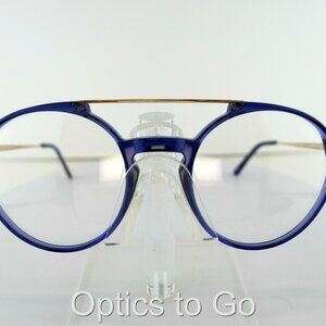 ANDY WOLF 4547  C:G   ( ROYAL BLUE/GOLD )    51-19-145 Eyeglass Frames